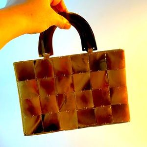ACCESSORIZE tortoise handmade handbag